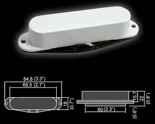 Belcat BS-02Bridge-WH Звукосниматель магнитный, сингл, бриджевый, белый.